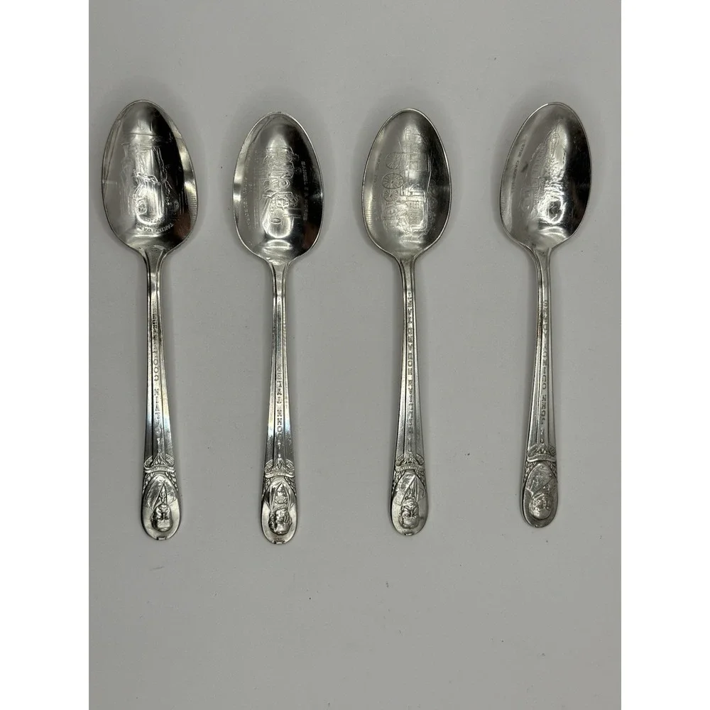 Set of 16 Wm. Rogers Silverplate Commemorative Spoons –‎ U.S. History Series